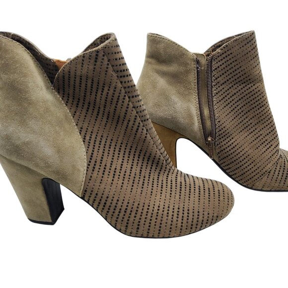 Womens Nicole CeCe Side Zip Leather 3.5" Heeled Boots - Picture 2 of 8